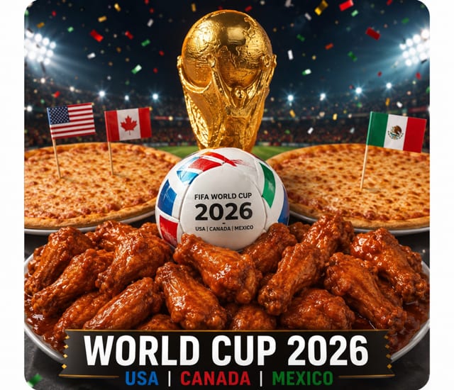 World Cup Deal! 2 pizzas+ 20 wings.