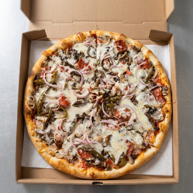 Pazzo Supreme Pizza.