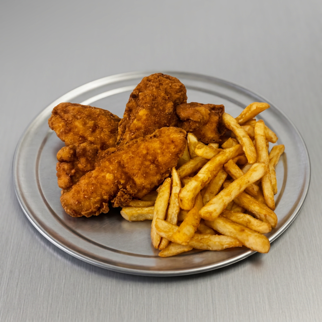 Chicken Fingers with French Fries.